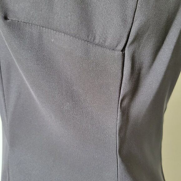 WORN ONCE AGB BLACK SABRINA NECK SHIFT DRESS AUDREY HEPBURN STYLE SZ 12 / L - Picture 6 of 15